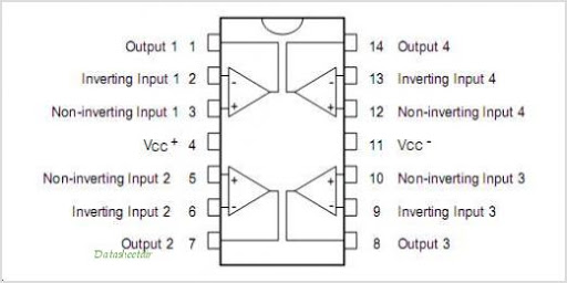 LM2902N Amplificador Operacional Cuadruple