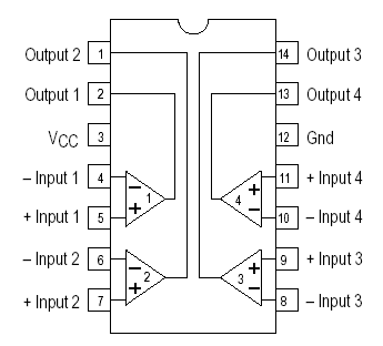 LM339N Comparador De Voltaje Cuádruple