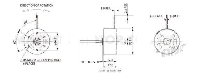 Micro Motor RF300 1.5-6VDC