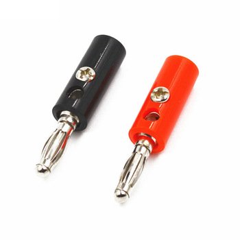 Plug Banana Rojo Con Tornillo 4mm