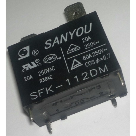 Relevador 12V 20A Sanyou Aire Acondicionado