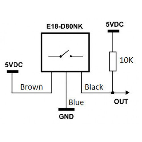 Sensor De Distancia Infrarrojo E-18-D80NK
