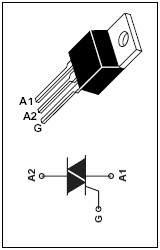 TIC226D Triac 8A 400v