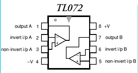 TL072 Amplificador Operacional Doble JFET