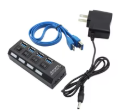 Hub Concentrador USB De 4 Puertos Con Switch