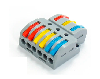 Mini conector de Cable Universal LT-633, conector eléctrico rápido, cableado eléctrico, Conductor de empuje en bloque de terminales 3x6 Wago Arduino, 32A, 400V, cable calibre 12-28 AWG