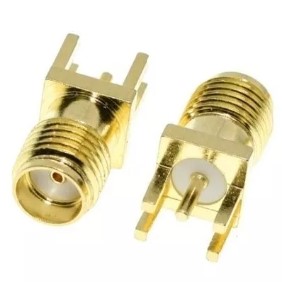 Conector Jack Adaptador de enchufe de cobre RF Sma Hembra Recto Pcb, borde de soldadura PCB