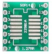 Placa PCB SMD adaptador de giro a DIP placa convertidora FQFP SOP14 QFP SOP14