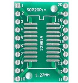 Placa PCB SMD adaptador de giro a DIP placa convertidora FQFP SOP20 QFP SOP20