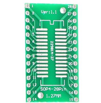 Placa PCB SMD adaptador de giro a DIP placa convertidora FQFP SOP28 QFP SOP28