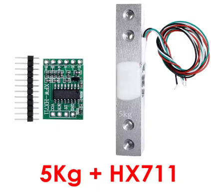 KIT sensor de peso 5kg con modulo HX711 Galga Extensiometrica sensor de presión (CONVERTIDOR ANALOGICO A DIGITAL)