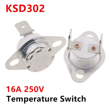 Termostato KSD302 250v 16A 150°C diodo térmico contacto NC