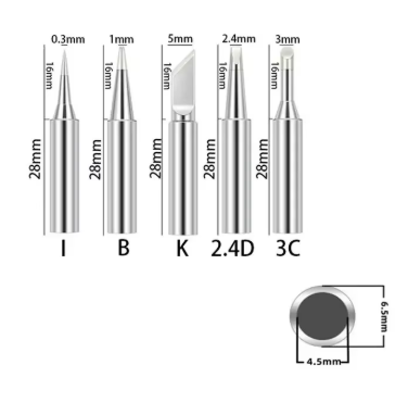 Juego de 5 puntas de cautin 900M