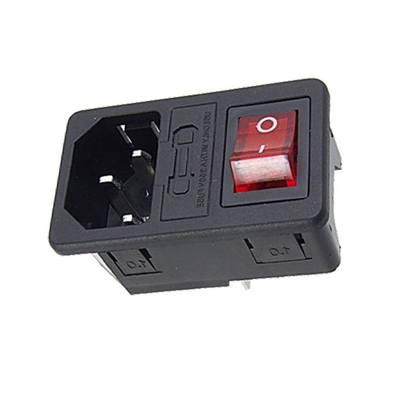 Conector Macho Interlock Con Switch Balancin y Portafusible