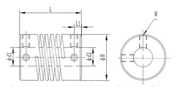 Acople Flexible De Aluminio De 5 a 8mm